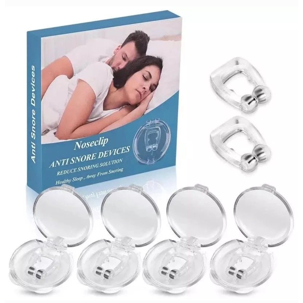 Kit 4 Clipe Nasal Anti Ronco e Apneia Dilatador Magnético