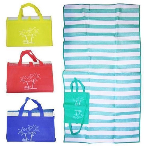 Esteira De Praia Dobravel Bolsa Reforçada Casal 170x90cm Gg
