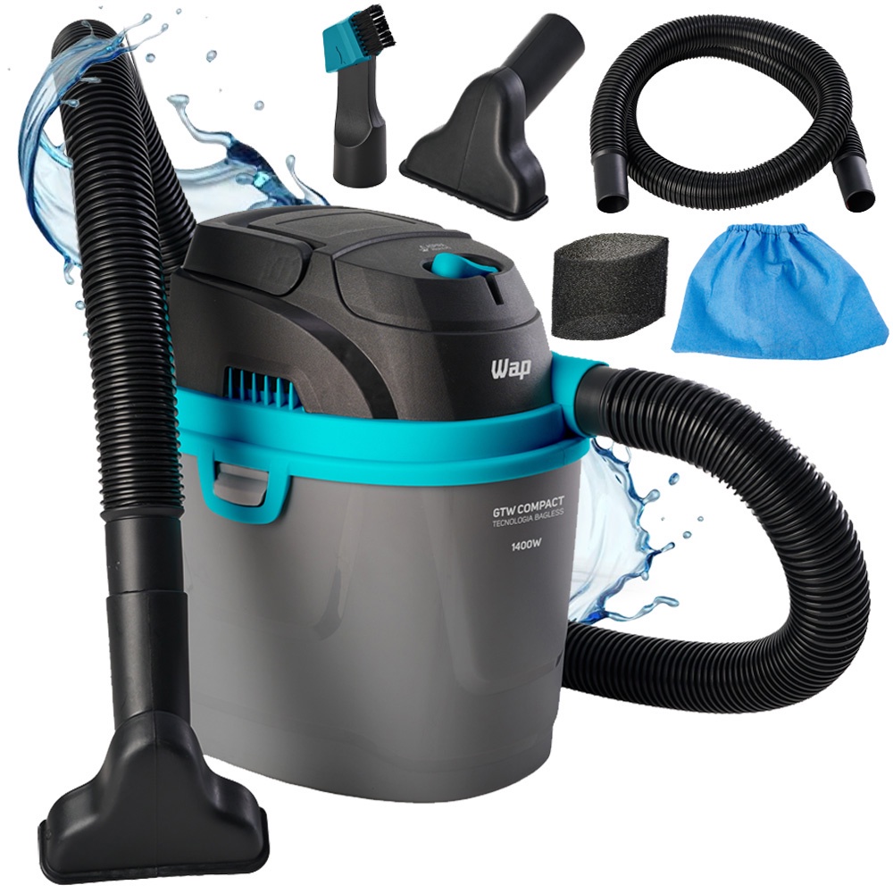 Aspirador Pó e Água Potente 1400w Soprador Pequeno Portatil Barril 5,5L Wap