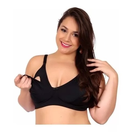 Sutiã Amamentação Gestação plus size microfibra alça reforçada