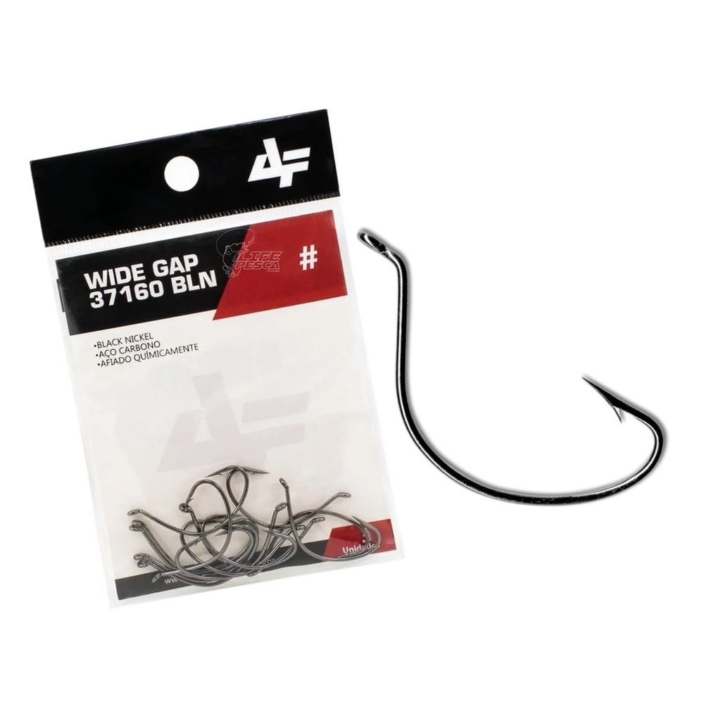 Anzol Albatroz Wide Gap 37160 Black Nº 10 - Cartela C/ 13 Peças