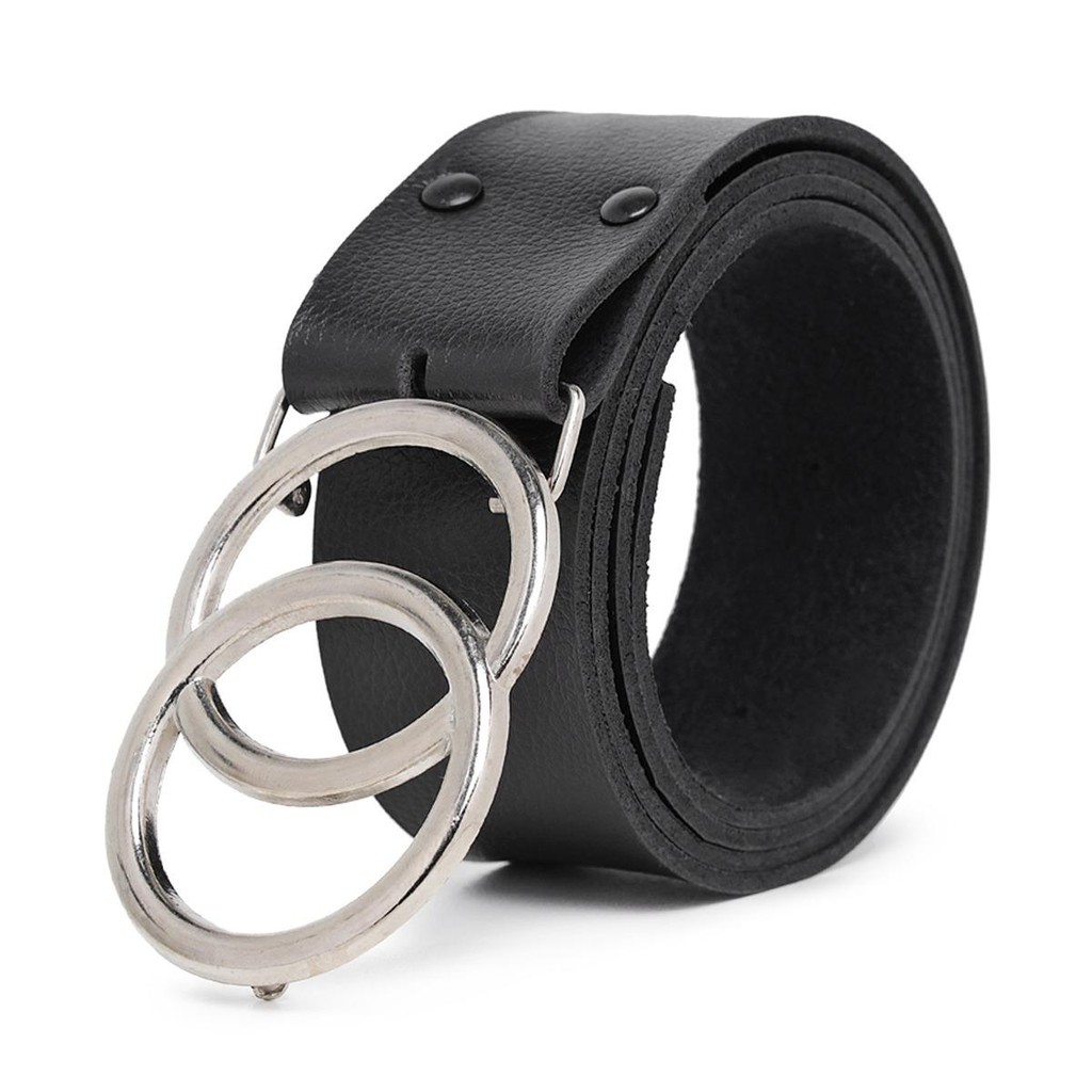 Cinto Feminino Argola Dupla Prata Super Estilosa Moda 2025
