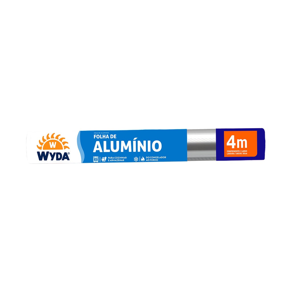 Papel Alumínio 30cm Rolo de 4m Wyda