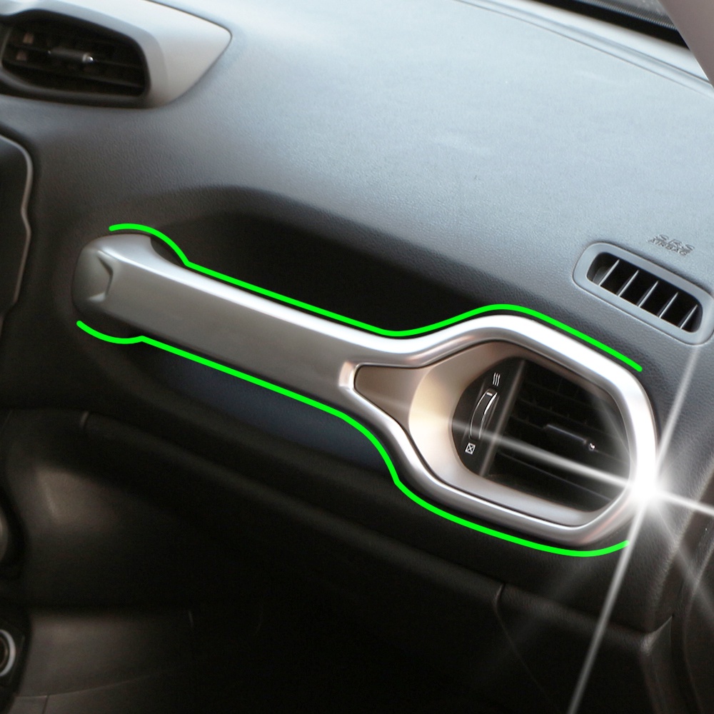ABS Car Copilot Agarra Maçaneta De Punho Decoração Guarnição De Adesivo Para Jeep Renegade 2014-2022 Acessórios Interiores