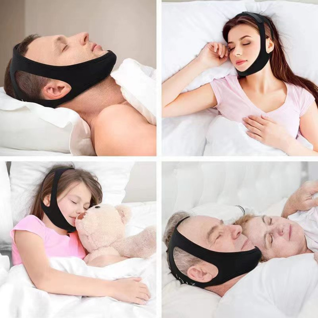 Cinta Queixeira Anti Ronco Apneia Neoprene 3 Ponta Ajustável