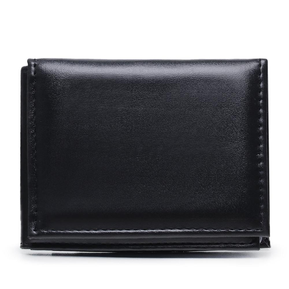 Carteira Slim Masculina Preta Social Casual Reforçada