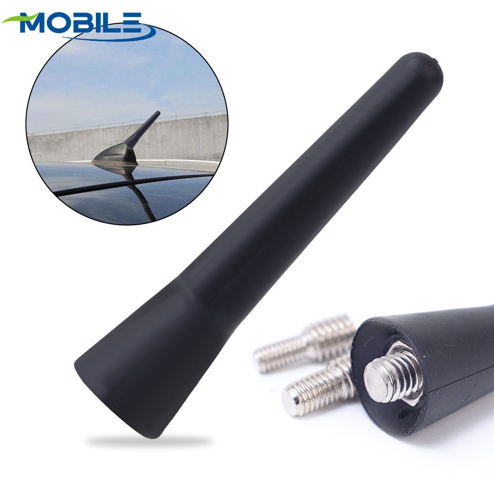 Antena De 6,5cm Mastro De Carro/Tejadilho Pólo Longo/Mini Melhorador De Sinal De Radiodifusão/Acessório Automático Universal/Rádio FM AM Aéreo/Com Adaptador De Rosca M6/M5/M4