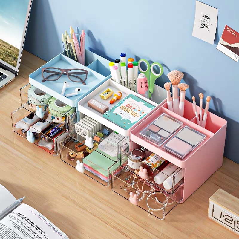 Organizador Mesa Porta Treco Caneta Gaveta/Maquiagem Escritório Multiuso