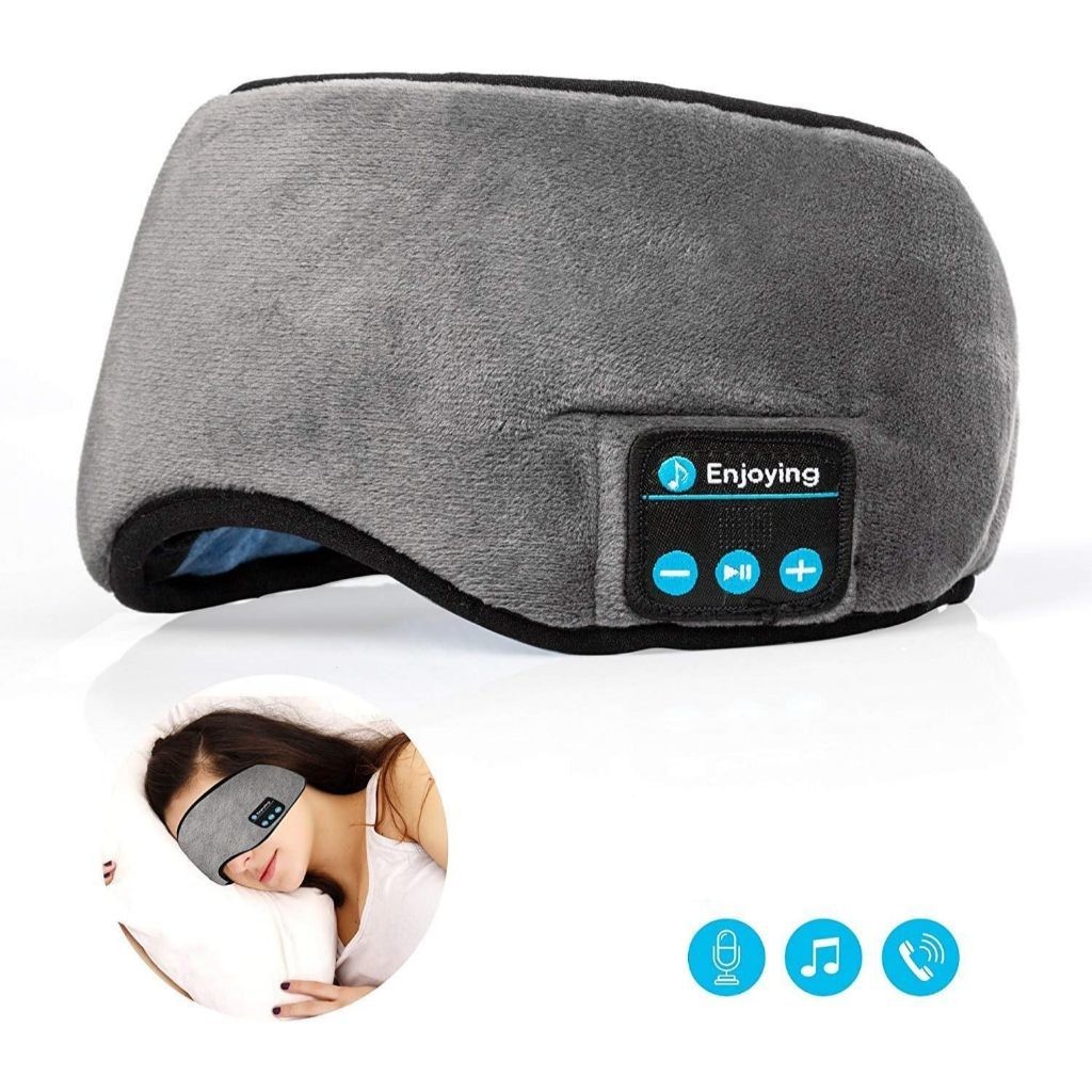 Tapa Olho Máscara Dormir Fone De Ouvido Bluetooth Confortável LEO