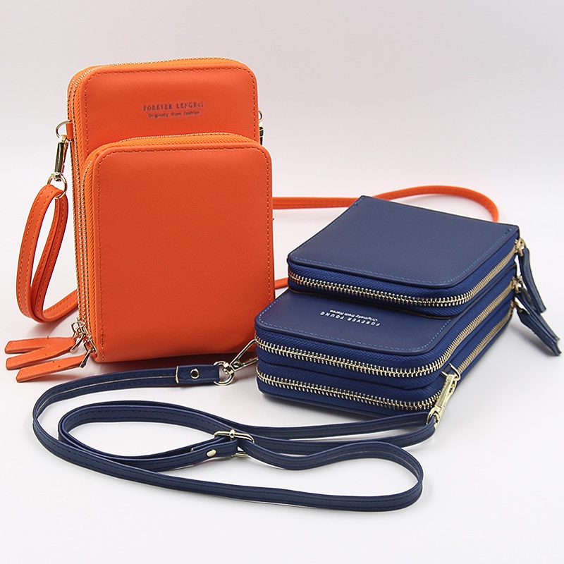 Bolsa Feminina Transversal Porta Celular 3 Divisórias Social HH Utilidades