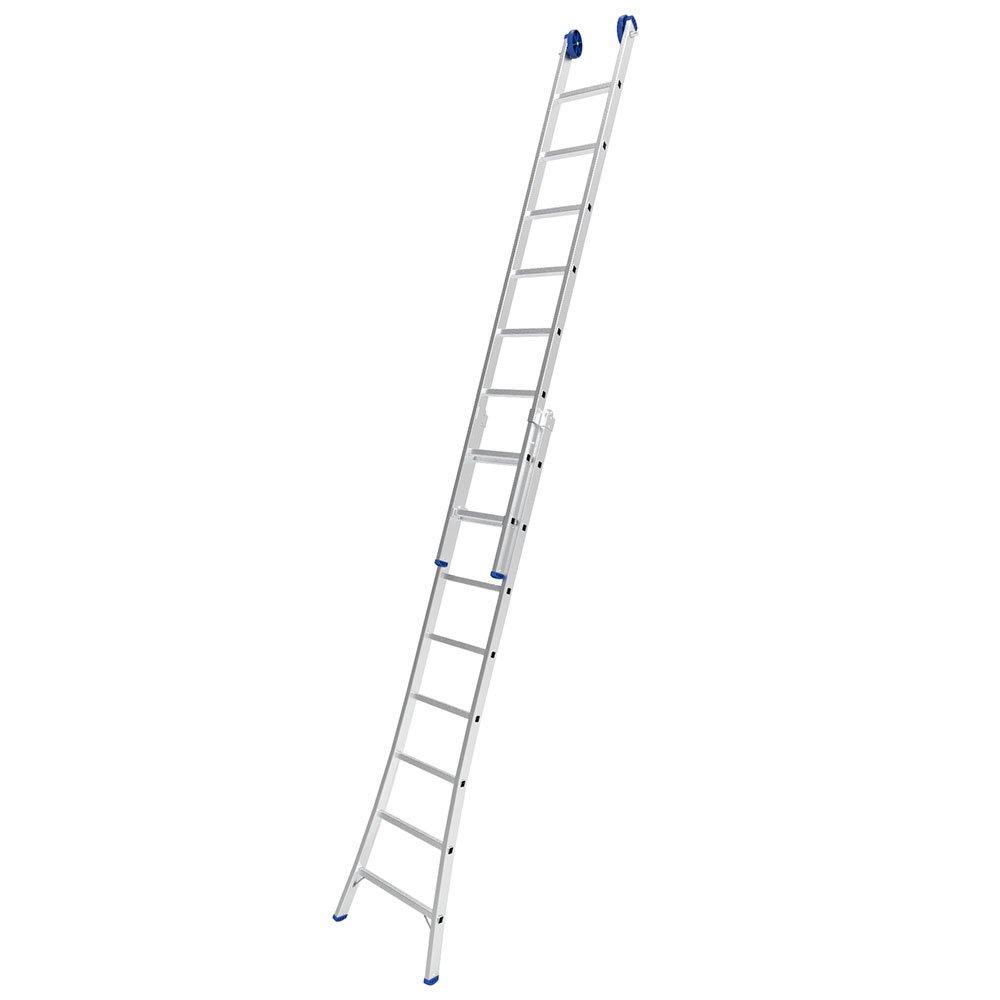 Escada Extensível 3x1 2x8 Degraus em Alumínio Suporta 150kg Antiderrapante - Mor