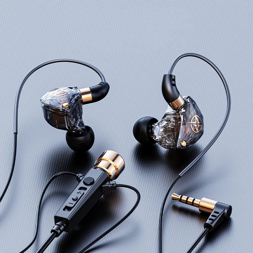 fone de ouvido esporte com cancelamento ruído fones com microfone dinâmico hd para gravação canto ao vivo KT-02 3.5mm