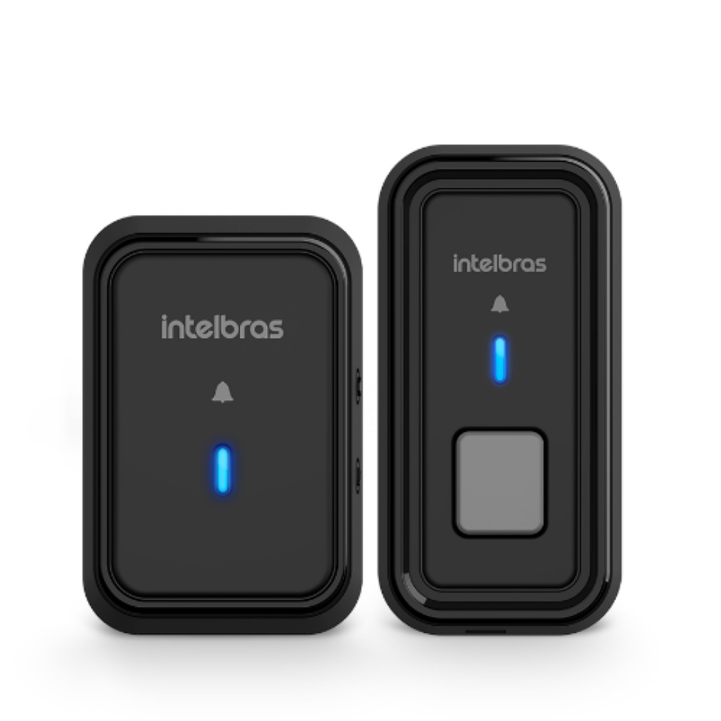 Campainha Eletrônica Sem Fio CIB 101 Intelbras Preta Bateria Alta Performance Bivolt Moderna