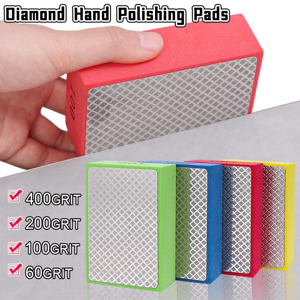 Bloco De Lixa Abrasiva De Vidro Para Ladrilhos/Disco Mármore Cerâmico/60/100/200/400 # Almofadas De Polimento Manual De Diamante/Ferramentas Doméstico
