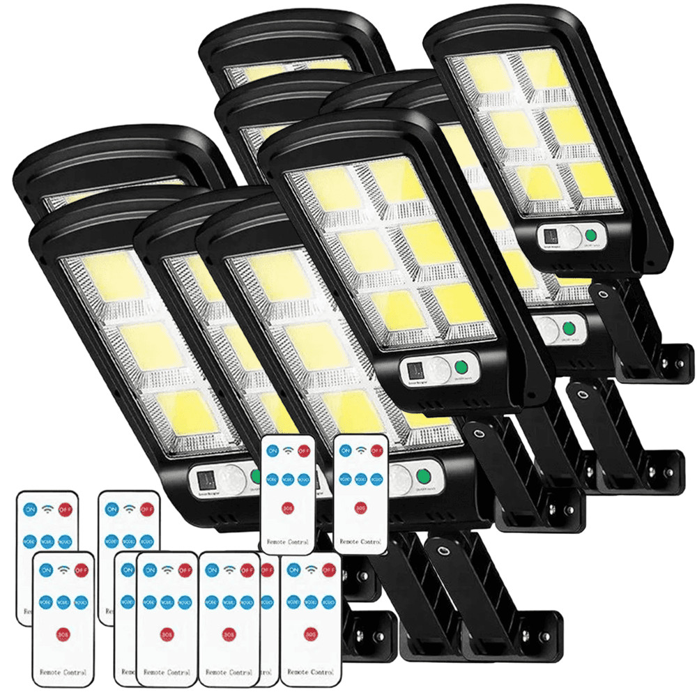 KIT 10 Refletor Luminária Solar LED 300W Sem Fio Com Sensor de Presença e Controle Remoto LKY0034
