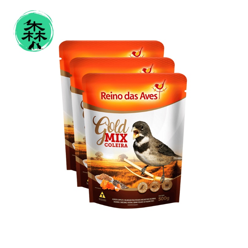 Kit Coleira Gold Mix Premium 500gr - Reino Das Aves - 3 und