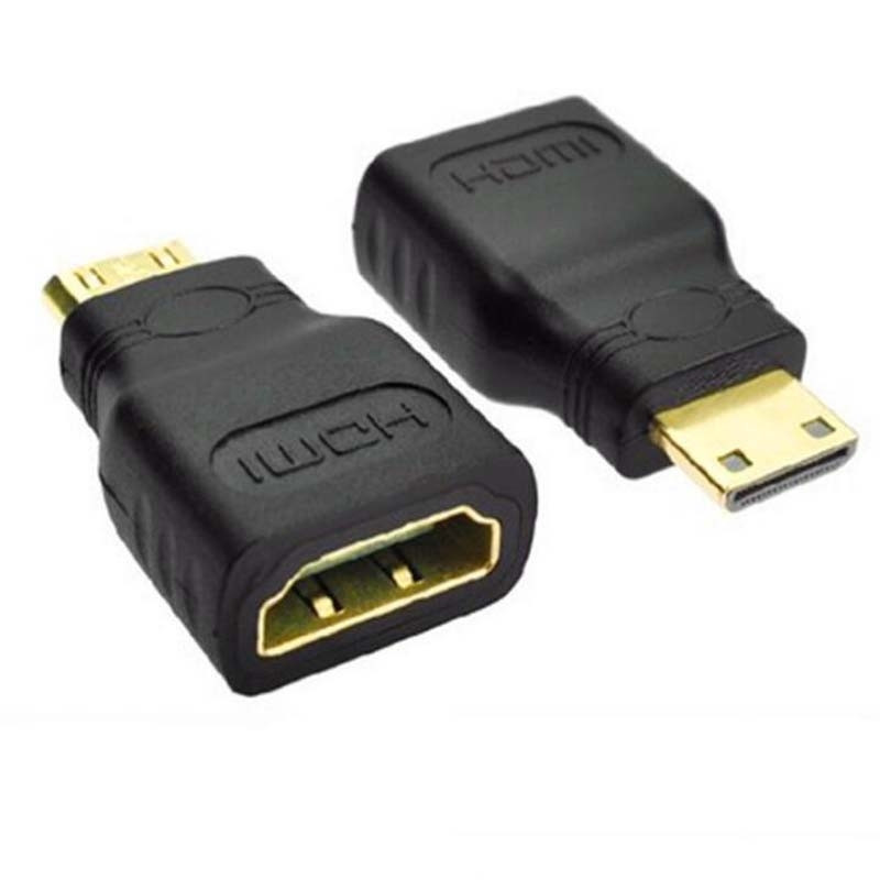 Adaptador Hdmi Fêmea X Mini Macho Full Hd 1080i Tablet Gold LE-5537