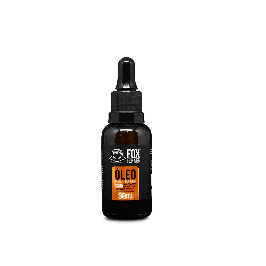 Óleo Para Barba 30ml Fox For Men Hidratação Brilho Natural Profissional