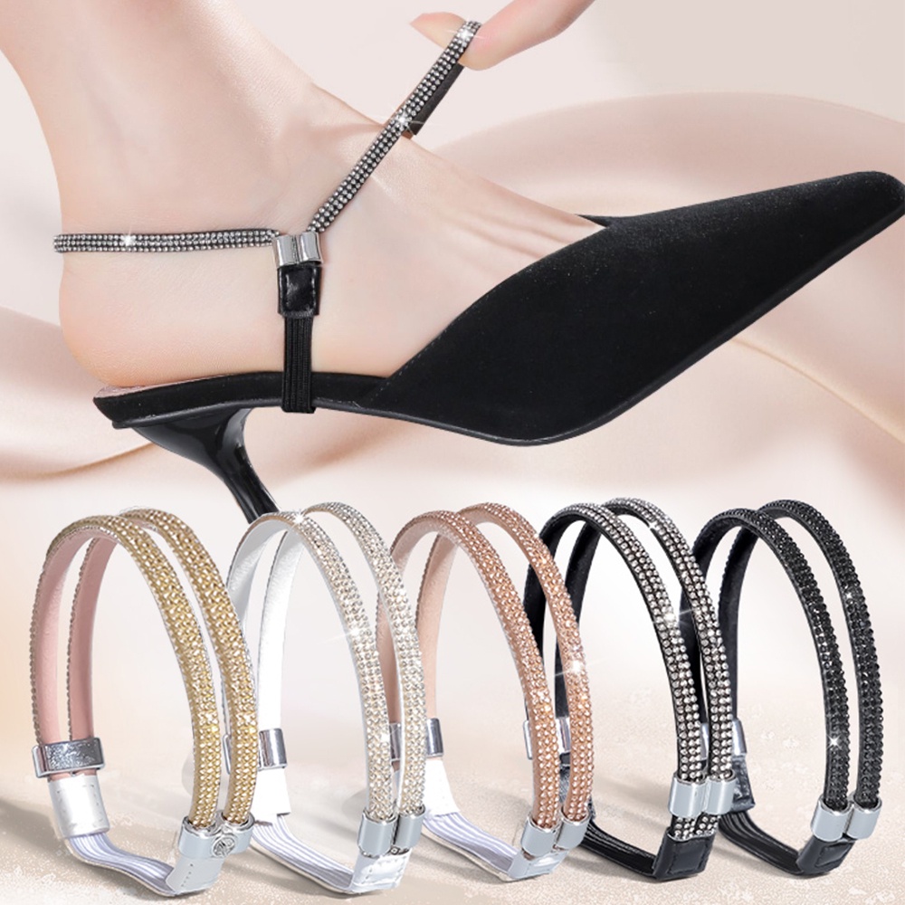 Cinto Elástico Antiderrapante/De Salto Alto Preguiçoso Anti-Queda Rhinestone Invisível