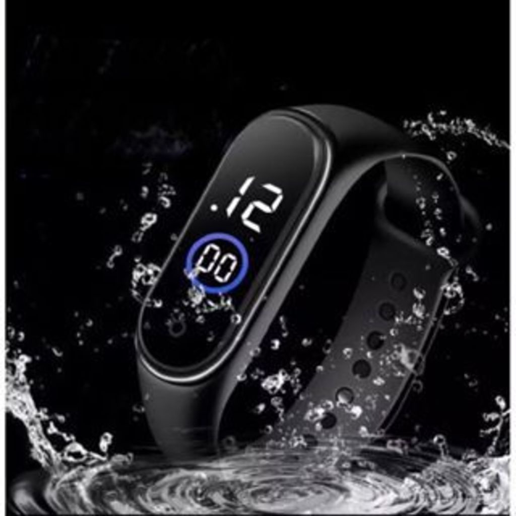 Relógio digital esportivo LED à prova d'água para homens e mulheres