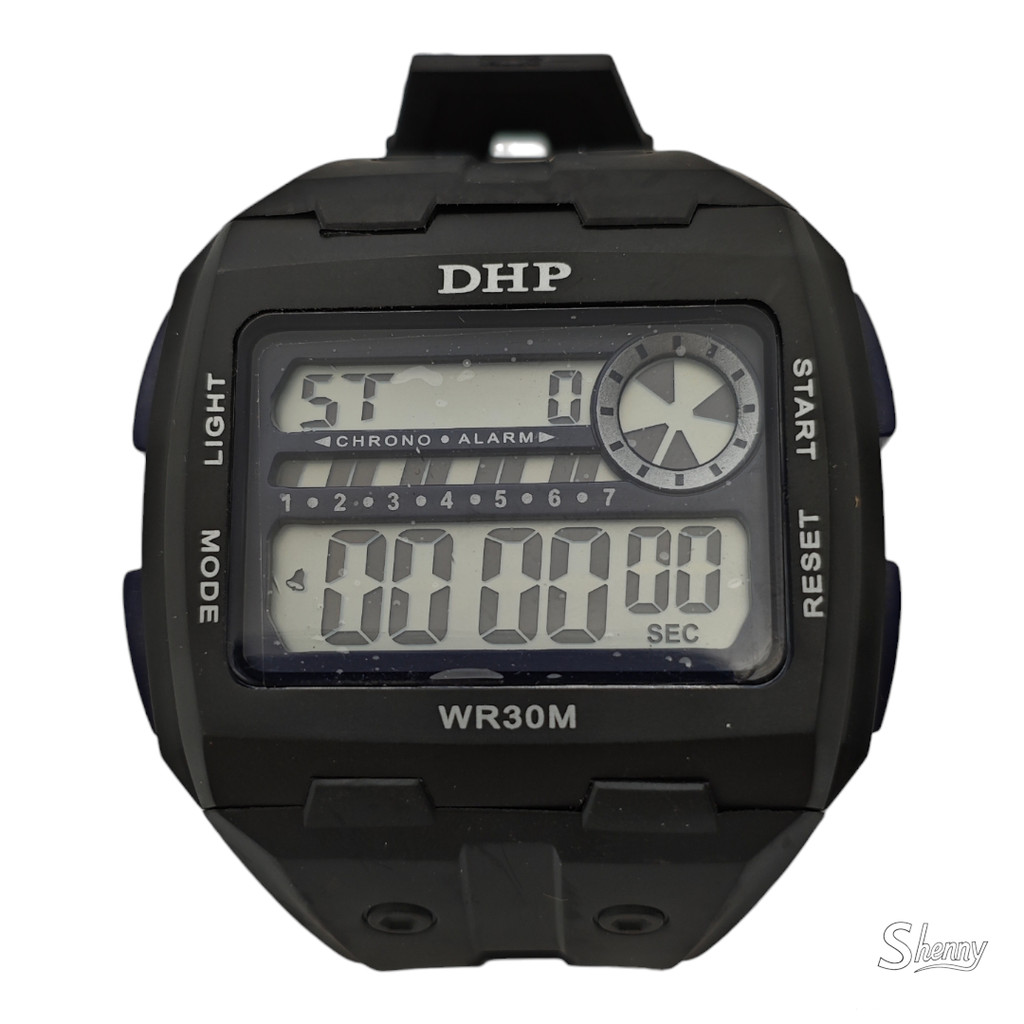 Relógio original digital esportivo à prova d'agua masculino alarme/cronômetro presente DHP [227]