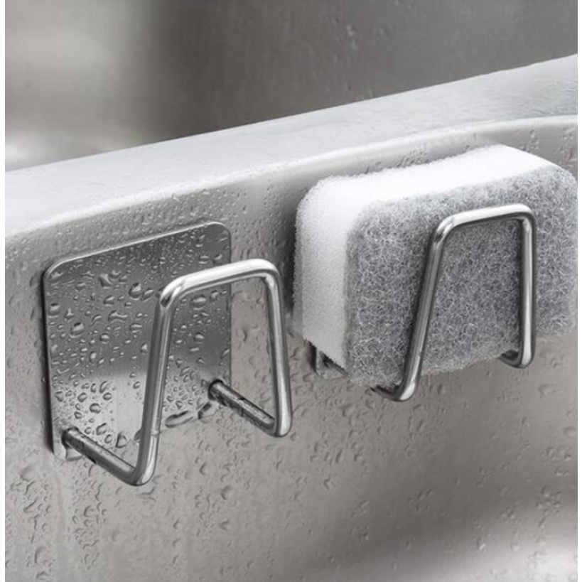 Suporte Para Esponja De Pia Gancho Cozinha Aço Inox Bucha Banheiro Multifuncional Organizador Utensílio