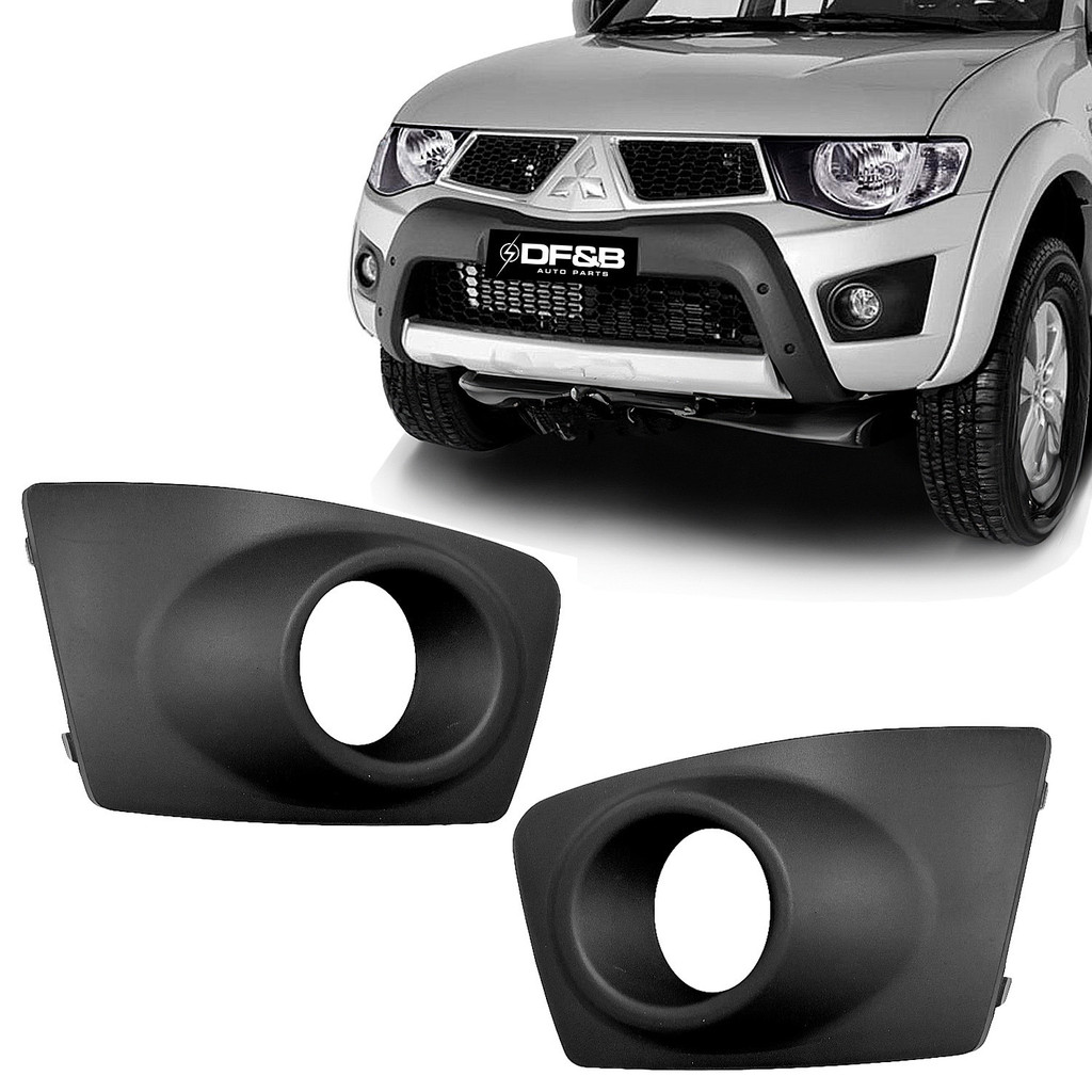Par Moldura Grade Tela Milha L200 Triton 2011 2012 2013