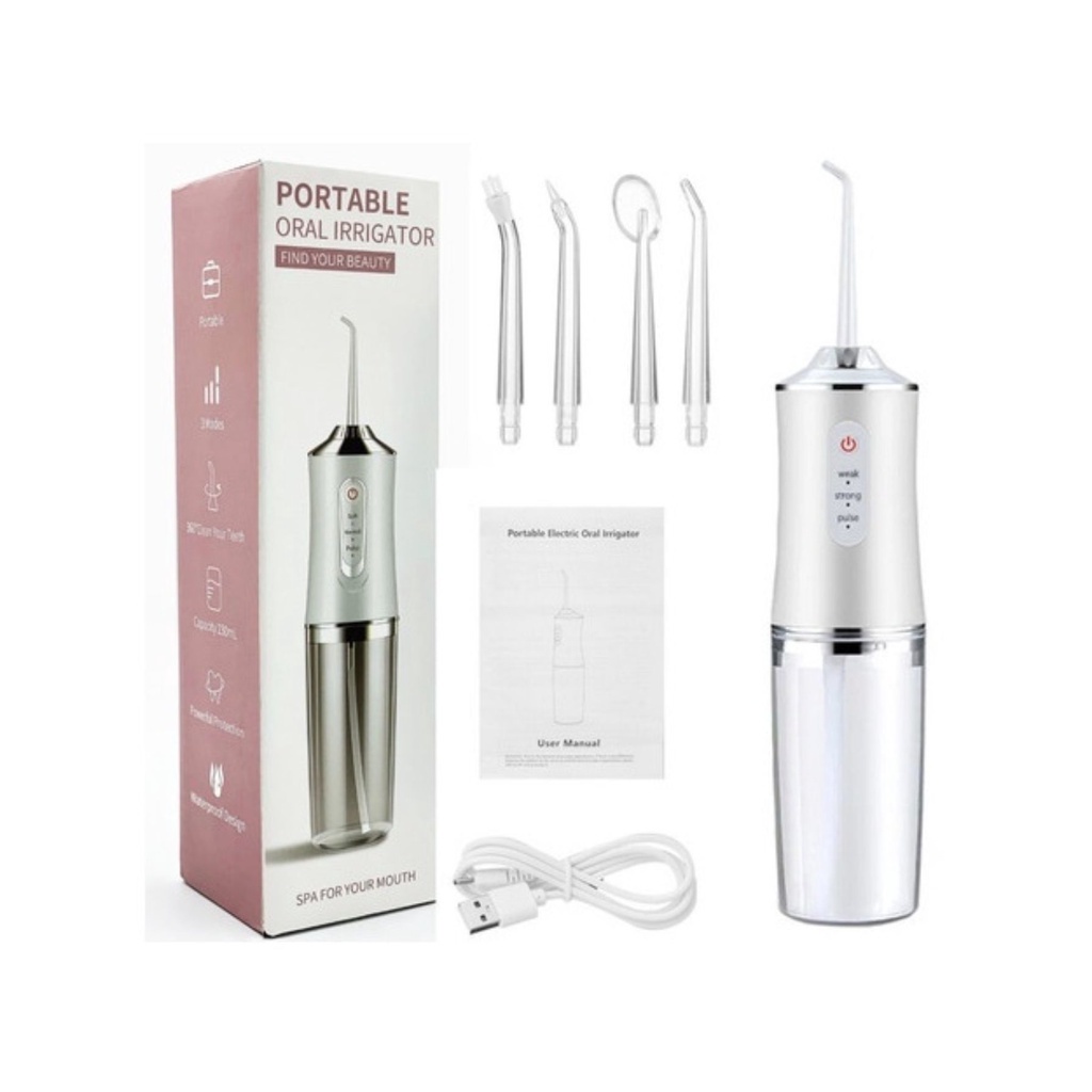 HYQ1726 Irrigador Bucal Portátil Branco Jato D`água