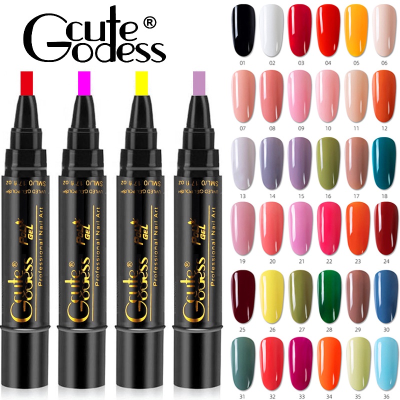 Caneta De Esmalte Em Gel 24 Cores Base Híbrida De Uma Etapa Lápis De Revestimento De Verniz Especial