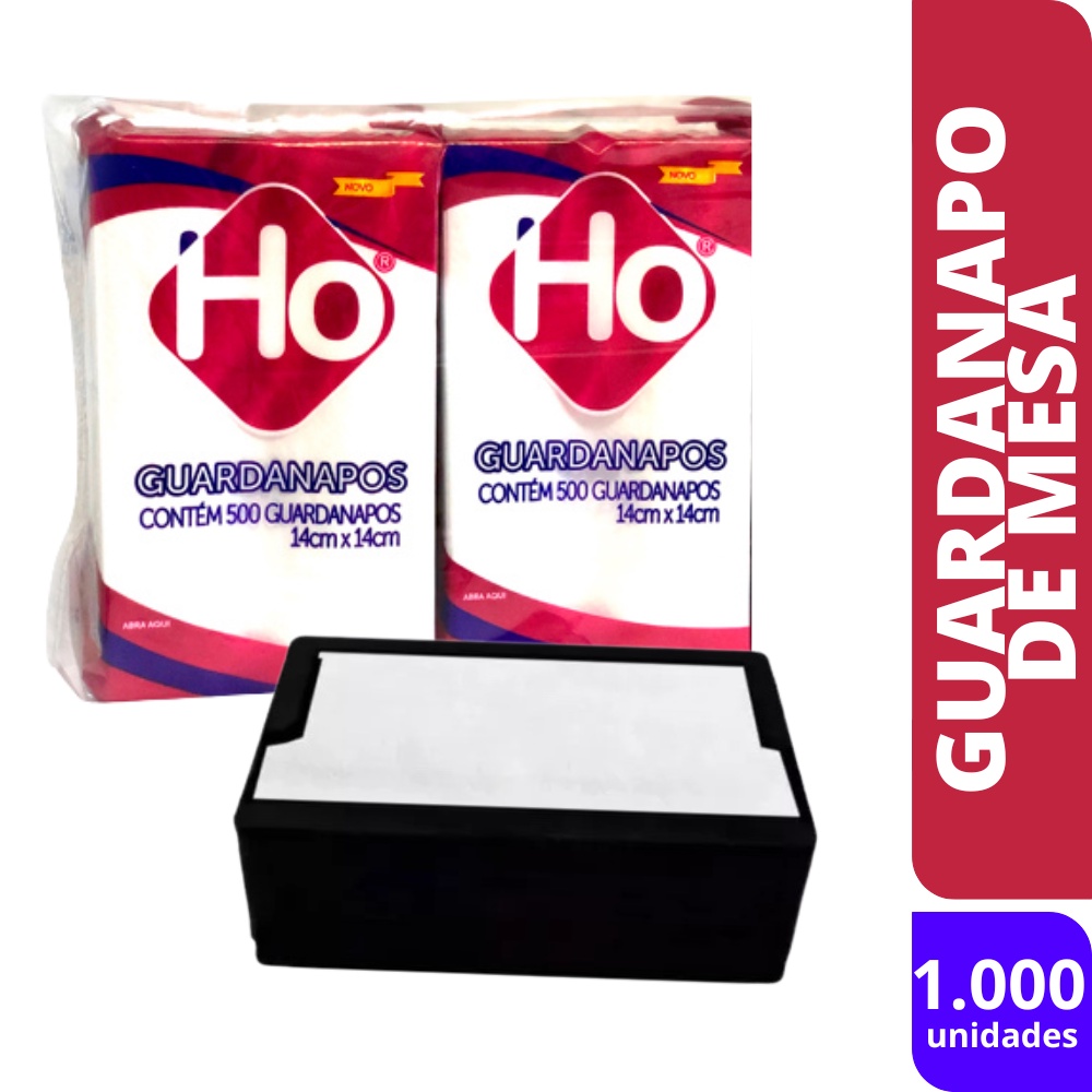 GUARDANAPO MESA HO 14X14 PCT C/ 1000 UNID (CX C/ 20 PCT)