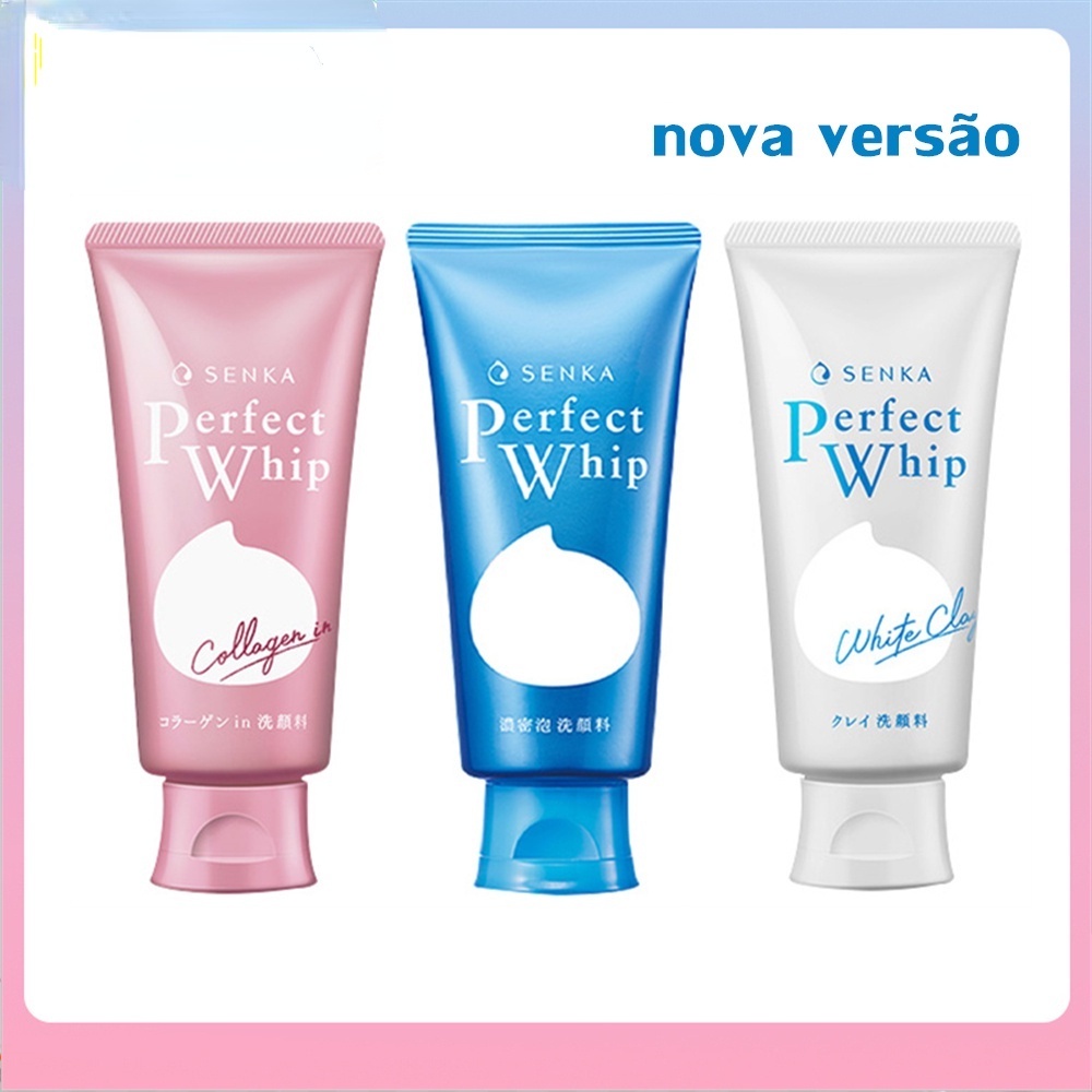 Senka Perfect Whip Collagen Sabonete facial Espuma De Limpeza Colágeno Foam 120g