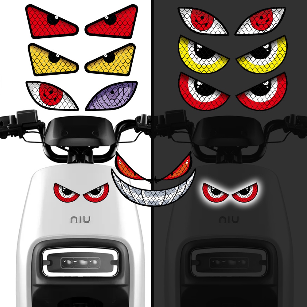 Decoração De Quadrinhos De Motocicleta Com Adesivo Refletivo Capacete Carro Decalque De Esteira