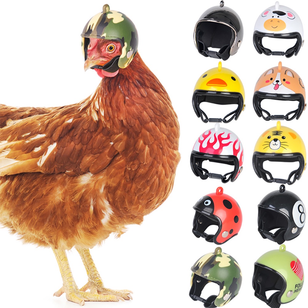 NJ Funny Capacete De Galinha Pequeno Chapéu De Pombos