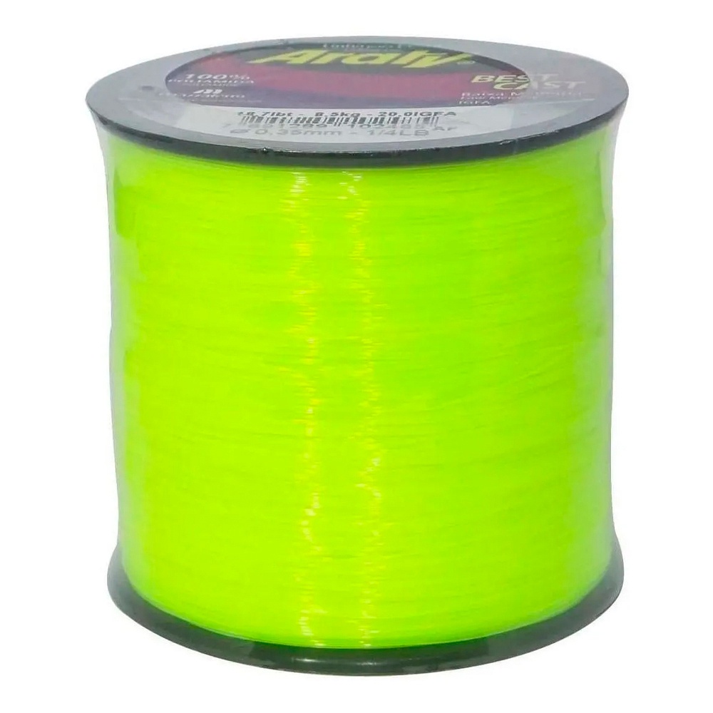 Linha De Pesca Araty Best Cast Amarelo Fluorescente Envio Imediato