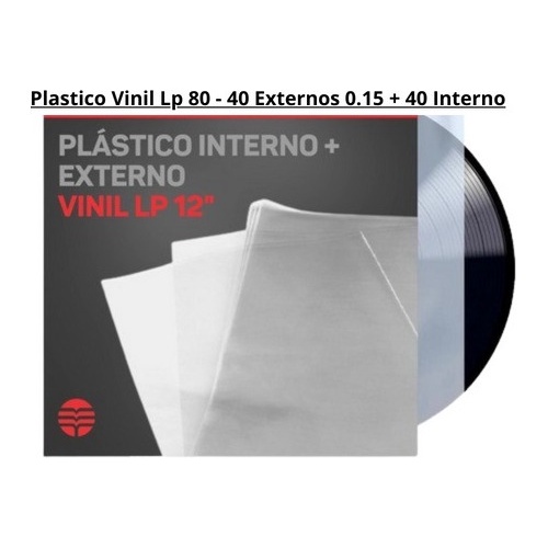 Plastico Vinil Lp 80 - 40 Externos 0.15 + 40 Interno