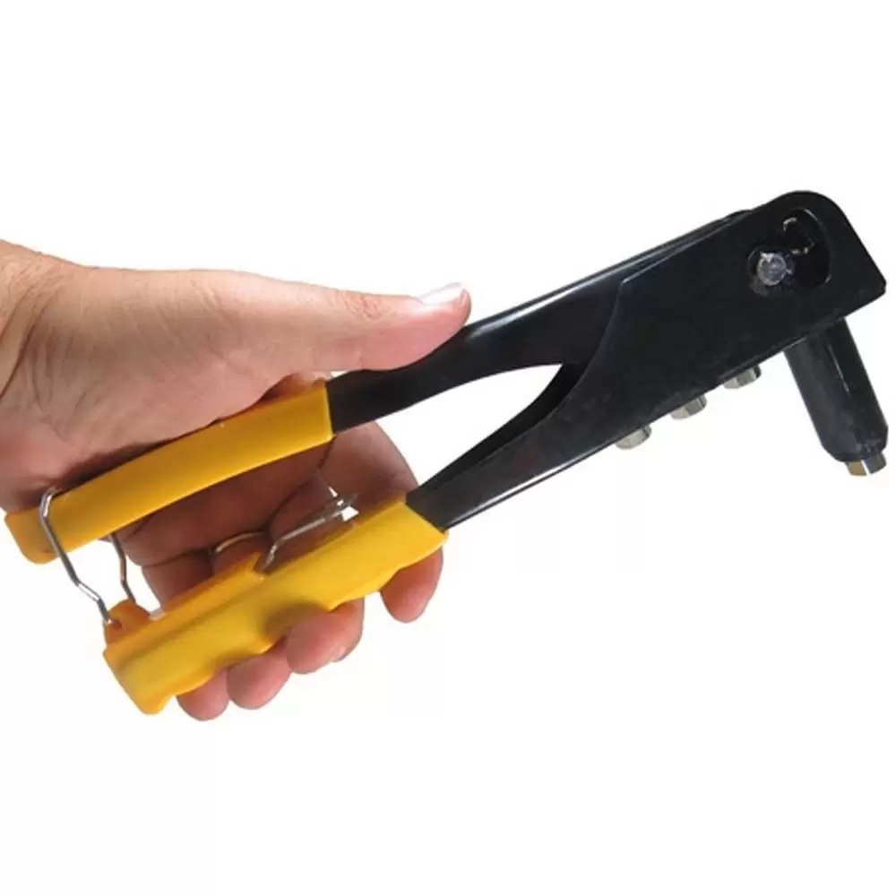 Alicate Rebitadeira Profissional Amarelo de Alta Qualidade Resistente de Aço Manual