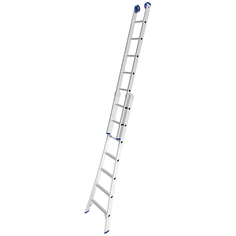 Escada Extensível 3x1 2x7 Degraus em Alumínio Suporta 150kg Robusta 3 Posições Uso - MOR