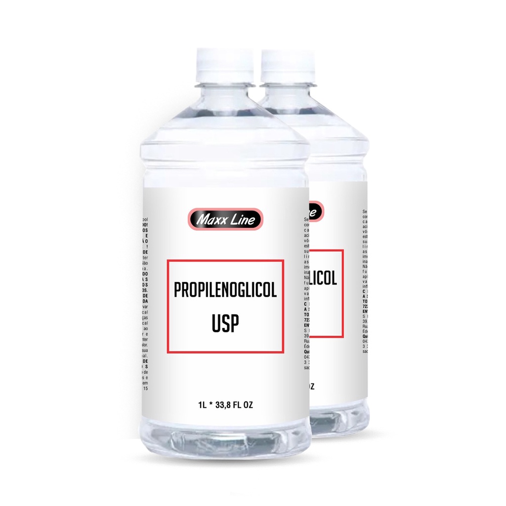 Propilenoglicol Kit 2 Unidades 1L - Diluente para Fixação de Aromatizadores, Perfumes e Água Perfumada