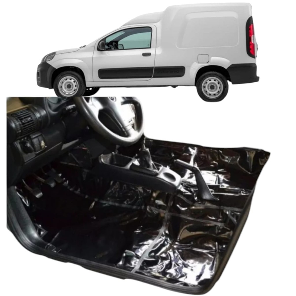 TAPETE DO ASSOALHO VINIL PRETO FIAT FIORINO 2014/2025