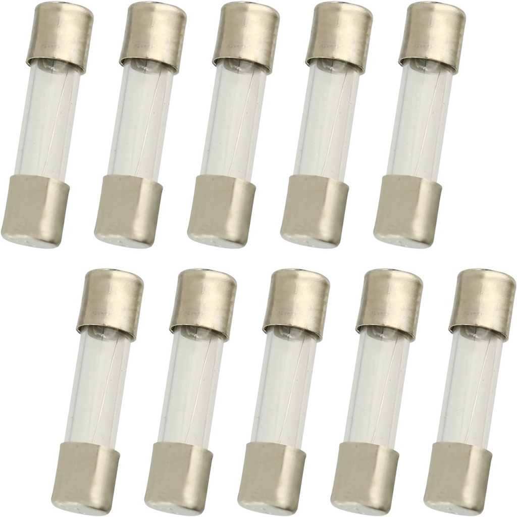 Kit 10 Peças - Fusivel de Vidro 6A 250V Pequeno 5x20 (612) 20AG