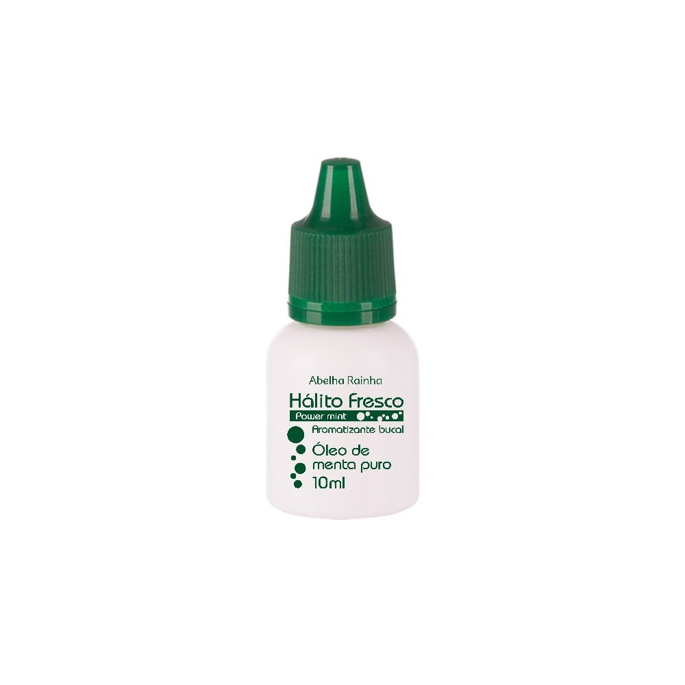 Óleo de Menta Puro Aromatizante Bucal Power Mint 10ml Hálito Fresco Abelha Rainha
