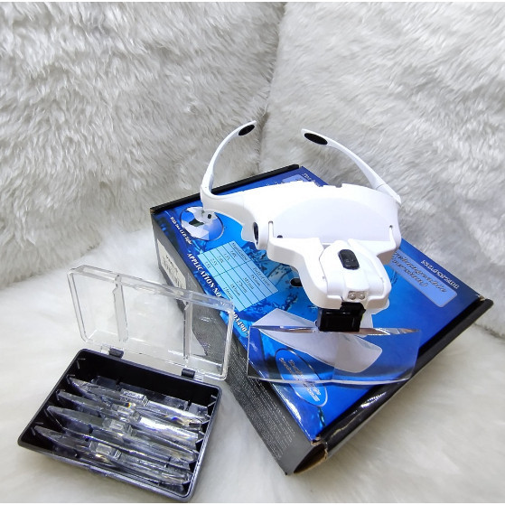 Oculos Lupa 5 Lentes Led Profissional Estetica Cilios