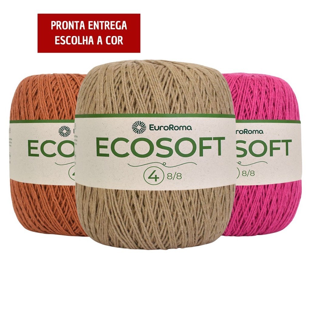 Barbante EuroRoma Ecosoft Número 4 - 300g / 483 metros - Fio Macio