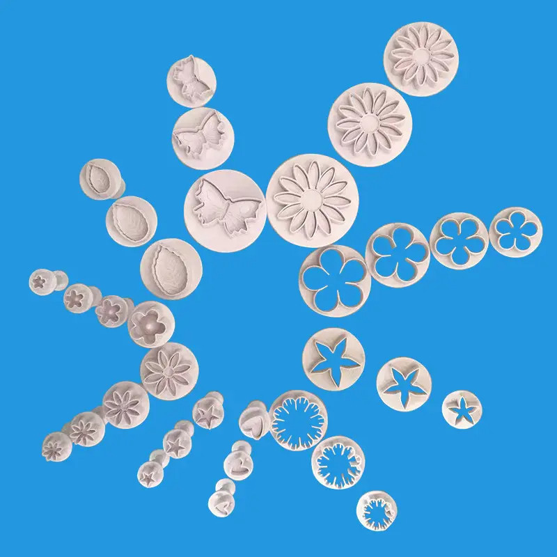 33 Pçs / Conjunto De Molde Para Bolo / Biscoito / Flor / Acessórios De Confeitaria