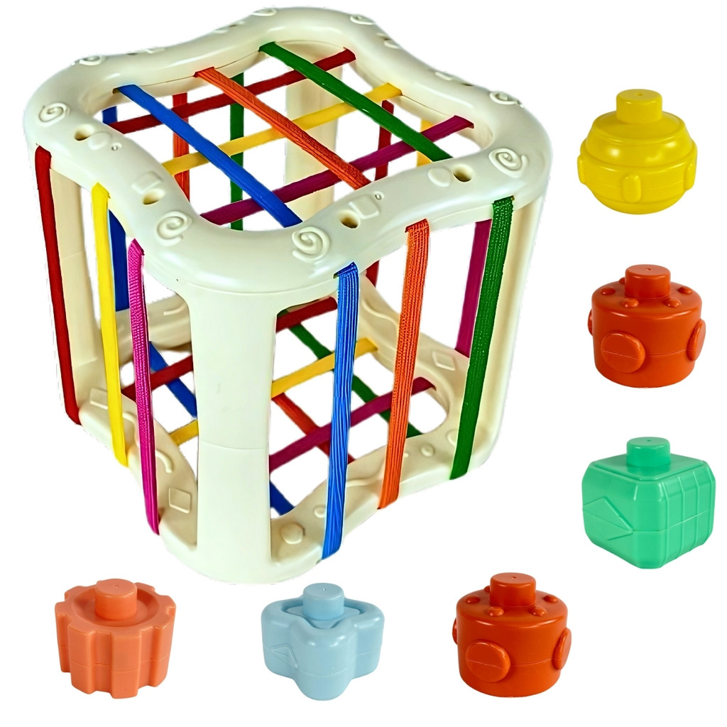 Kit Cubo Didático Sensorial Bebês Formas Geométricas - Castela