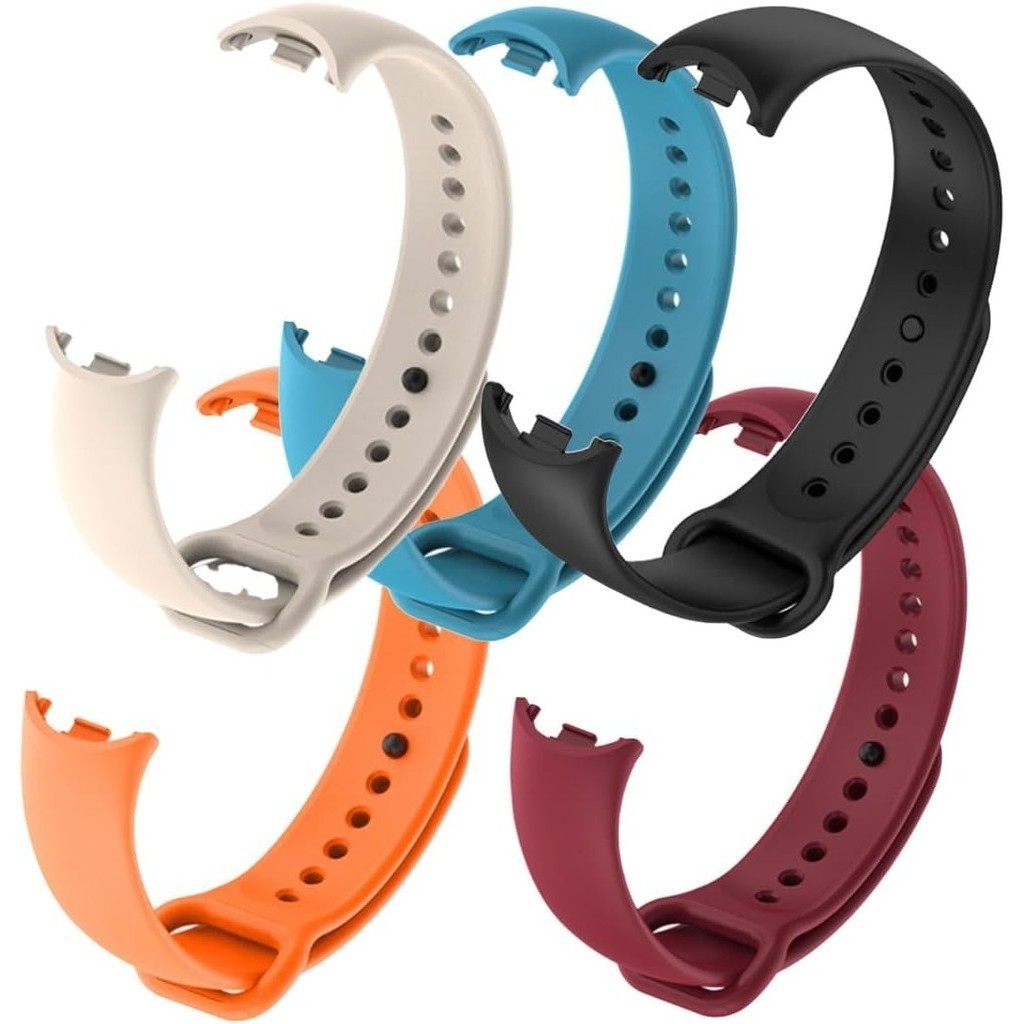 Kit Pacote 5 Pulseiras p/ Mi Band 10 9 8 de Silicone Cores Vivas Qualidade Premium [Envio Hoje]