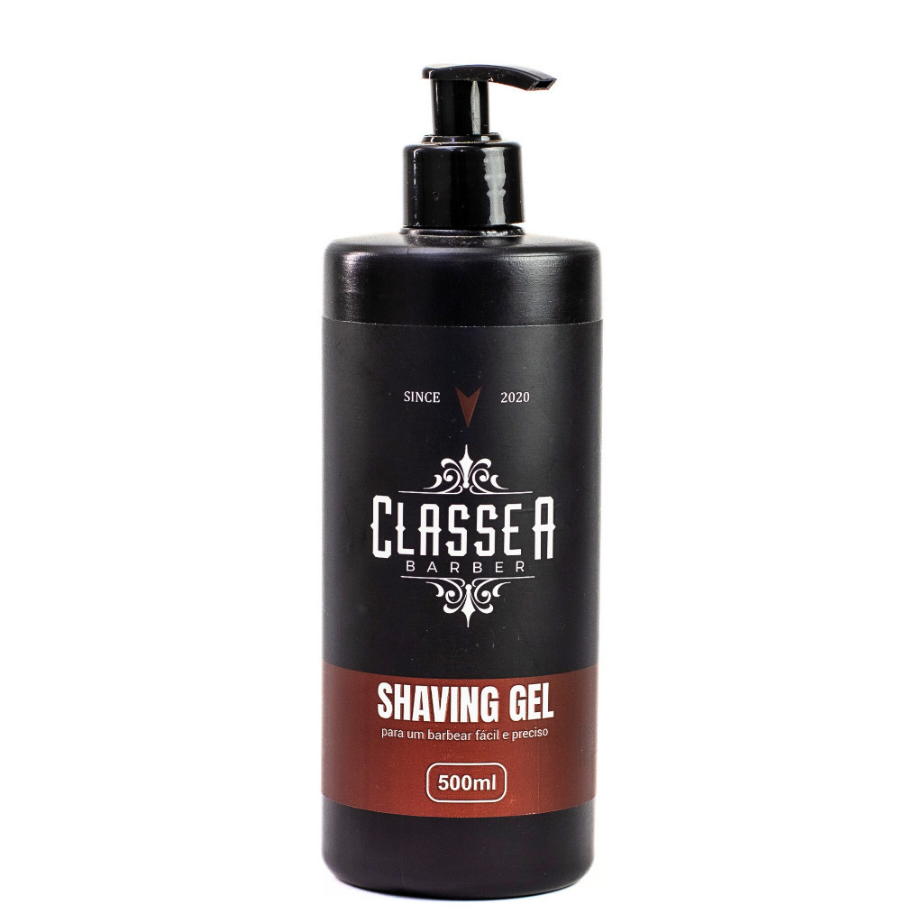 Shaving Em Gel 500ml Classe A Menthol Pra Fazer Barba Pezinho E Navalhado Profissional