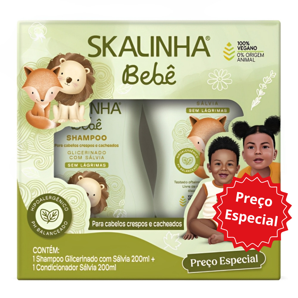 Kit Shampoo Crespos e Chacheados + Condicionador Skalinha Baby - Skala