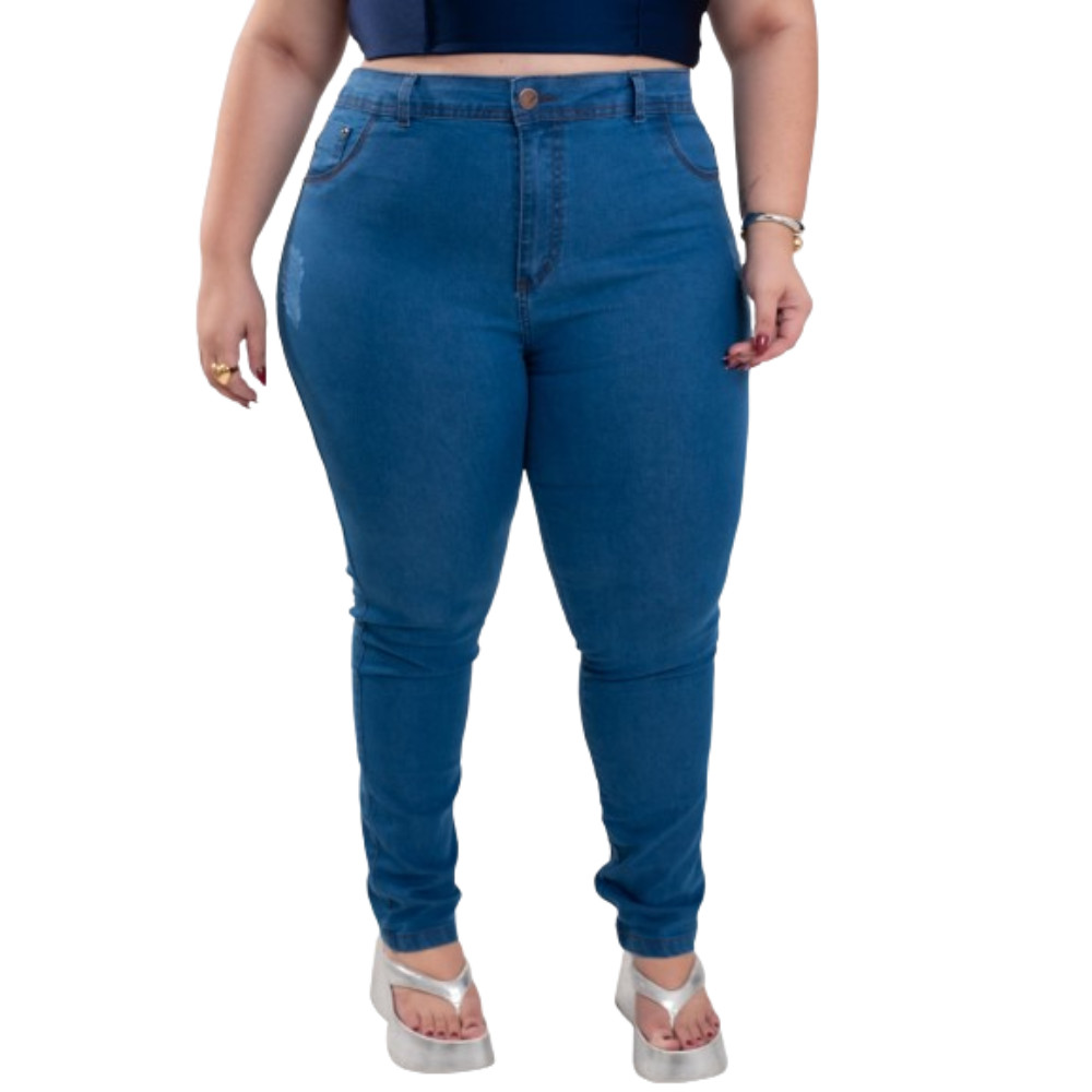 Calça jeans Feminino Plus Size 48 ao 64 Lycra Modelo Curve