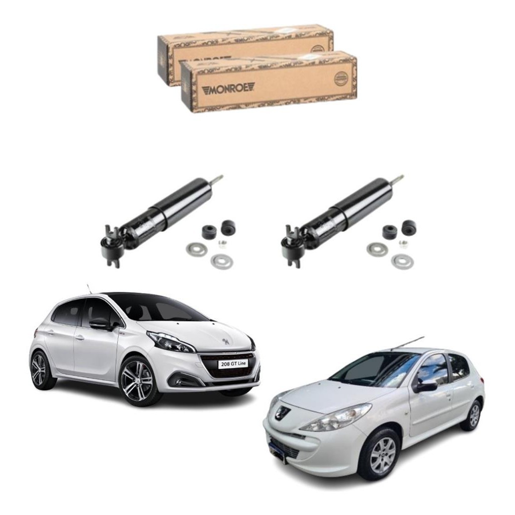 Par Amortecedor Traseiro Peugeot 206 207 1.4 e 1.6 2008 2009 2008 2009 2010 2012 2013 2014 2015 2016
